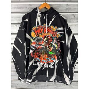 Broken Promises Hot Wheels Tie Dye Hoodie Mens XL You Drive Me Crazy Skeleton